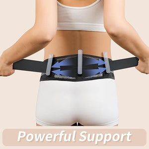 Breathable Slim Back Brace Belt for Men and Women Under Clothes - Lightweight and Thin Lumbar Support for Lower Back Pain, Sciatica, Herniated Disc and Scoliosis Relief, Dual Adjustable Compression-L