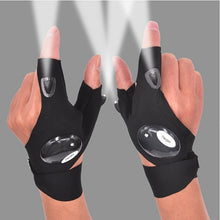 Load image into Gallery viewer, LED Flashlight Fishing Gloves With Waterproof Lights Gloves Strap