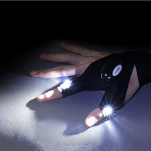 Load image into Gallery viewer, LED Flashlight Fishing Gloves With Waterproof Lights Gloves Strap